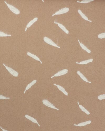 Lysebrun med fjer - Uld/polyester