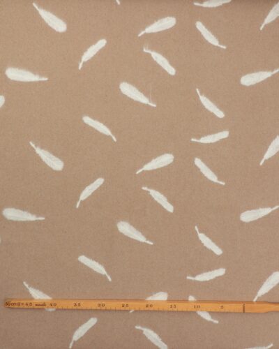 Alternative view of Lysebrun med fjer - Uld/polyester