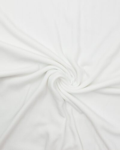 Hvid - Fleece med frotté