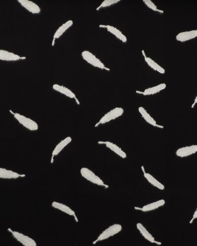 Sort med fjer - Uld/polyester