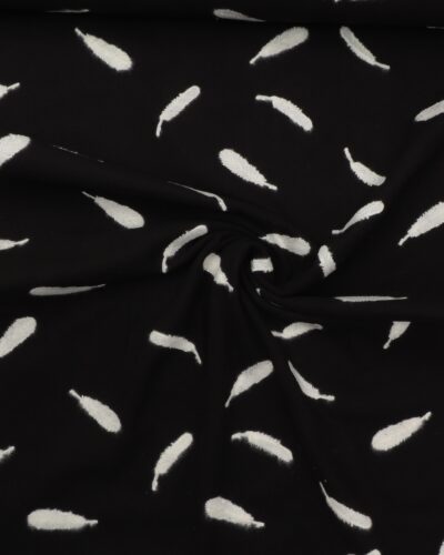 Sort med fjer - Uld/polyester