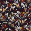 Mørkeblå bund med blomster - Viskose jersey