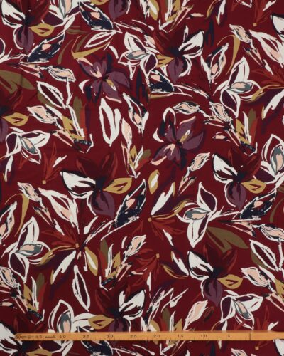 Alternative view of Bordeaux bund med blomster - Viskose jersey
