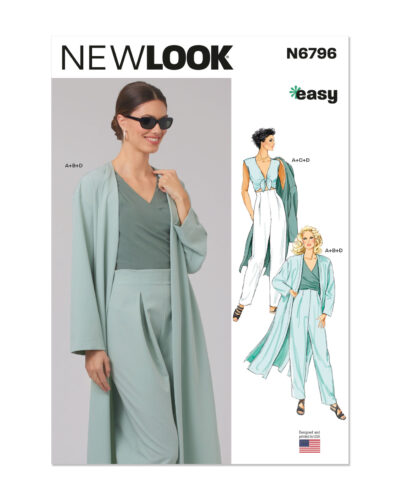 Frakke, bukser og bluse - str. 34-44