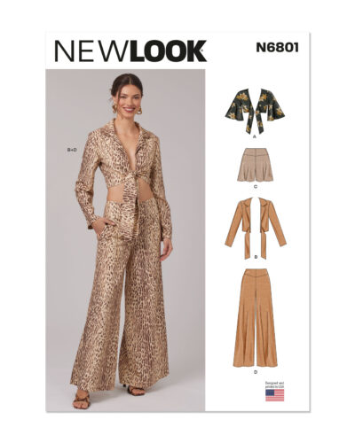 Bukser og top med bindebånd - str. 32-42