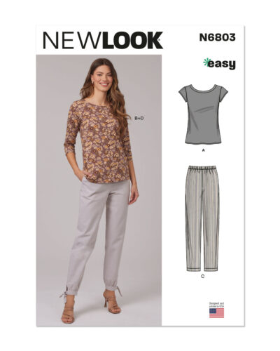 Bukser m. elastik og t-shirts - str. 34-44