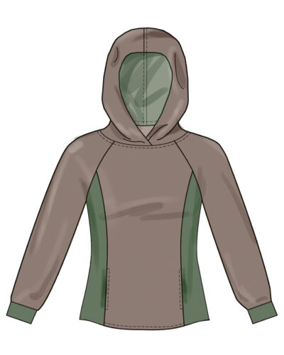 Hoodie - unisex str. S-XXL (Jersey og strikstof)