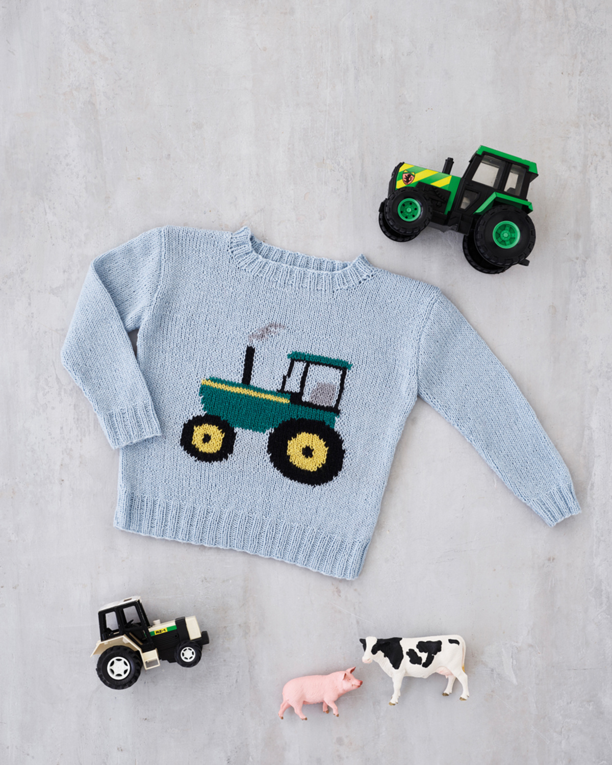 Bluse med traktor, str. 2-8 år - Permin 3 Bluse med traktor, str. 2-8 år - Permin