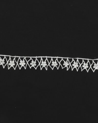 Hvid blomst med sten - 35 mm