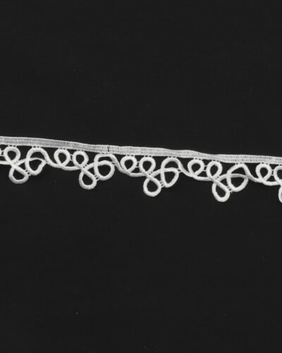 Hvidt snoet mønster - 40 mm