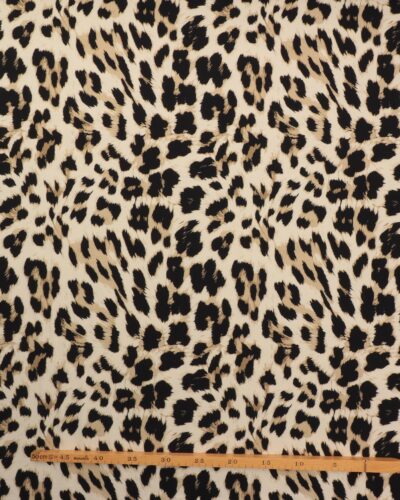 Dyreprint sort/creme/beige - French Terry