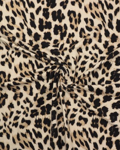 Dyreprint sort/creme/beige - French Terry