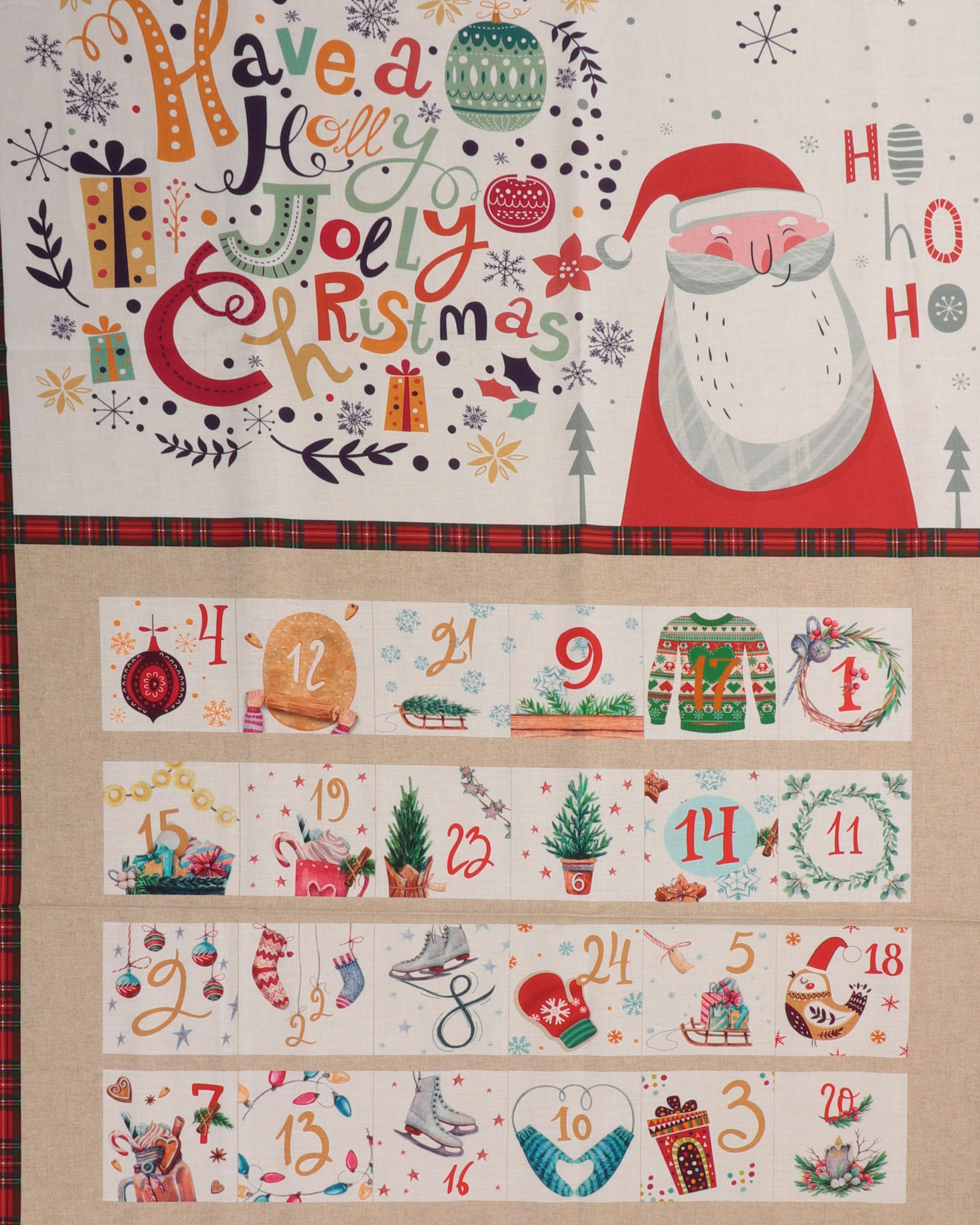 Sy en kalender til 24 gaver med julemand 3 Sy en kalender til 24 gaver med julemand