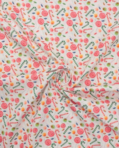 Juleslik på hvid bund - Bomuldslærred 7 Juleslik på hvid bund - Bomuldslærred