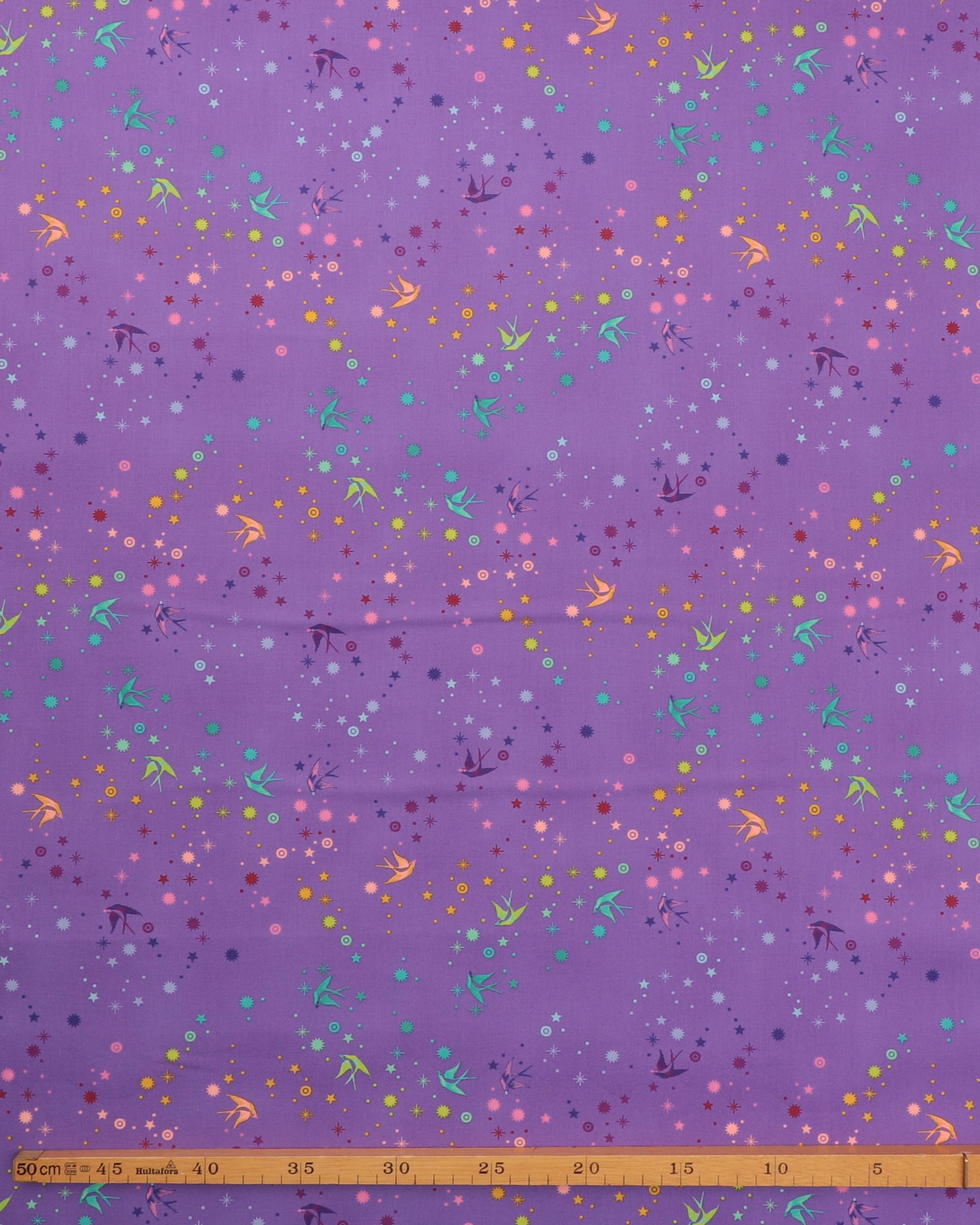 Fairy Dust, lilla - Tula Pink 4 Fairy Dust, lilla - Tula Pink - Billede 2