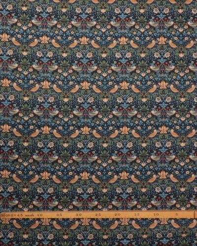 Mini Strawberry Thief, marineblå - William Morris 5 Mini Strawberry Thief, marineblå - William Morris