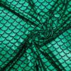 Skinnende grønt skælmønster - Polyester