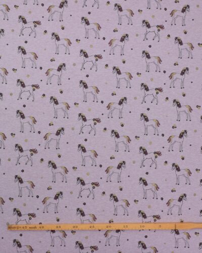 Alternative view of Meleret lyselilla med heste og glimmer - Jersey