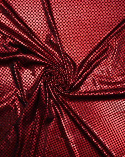 Sort og rød tern - Polyester