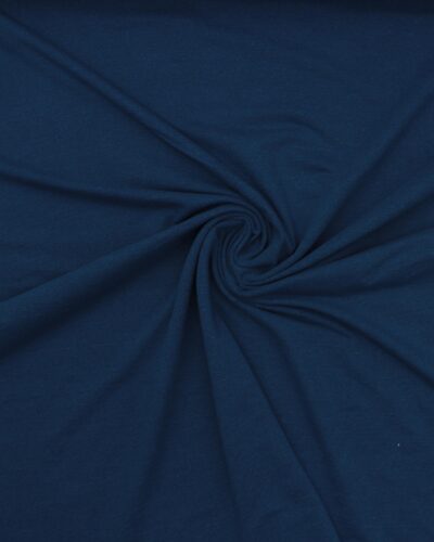 Denim blå - French Terry (Bomuld/polyester)