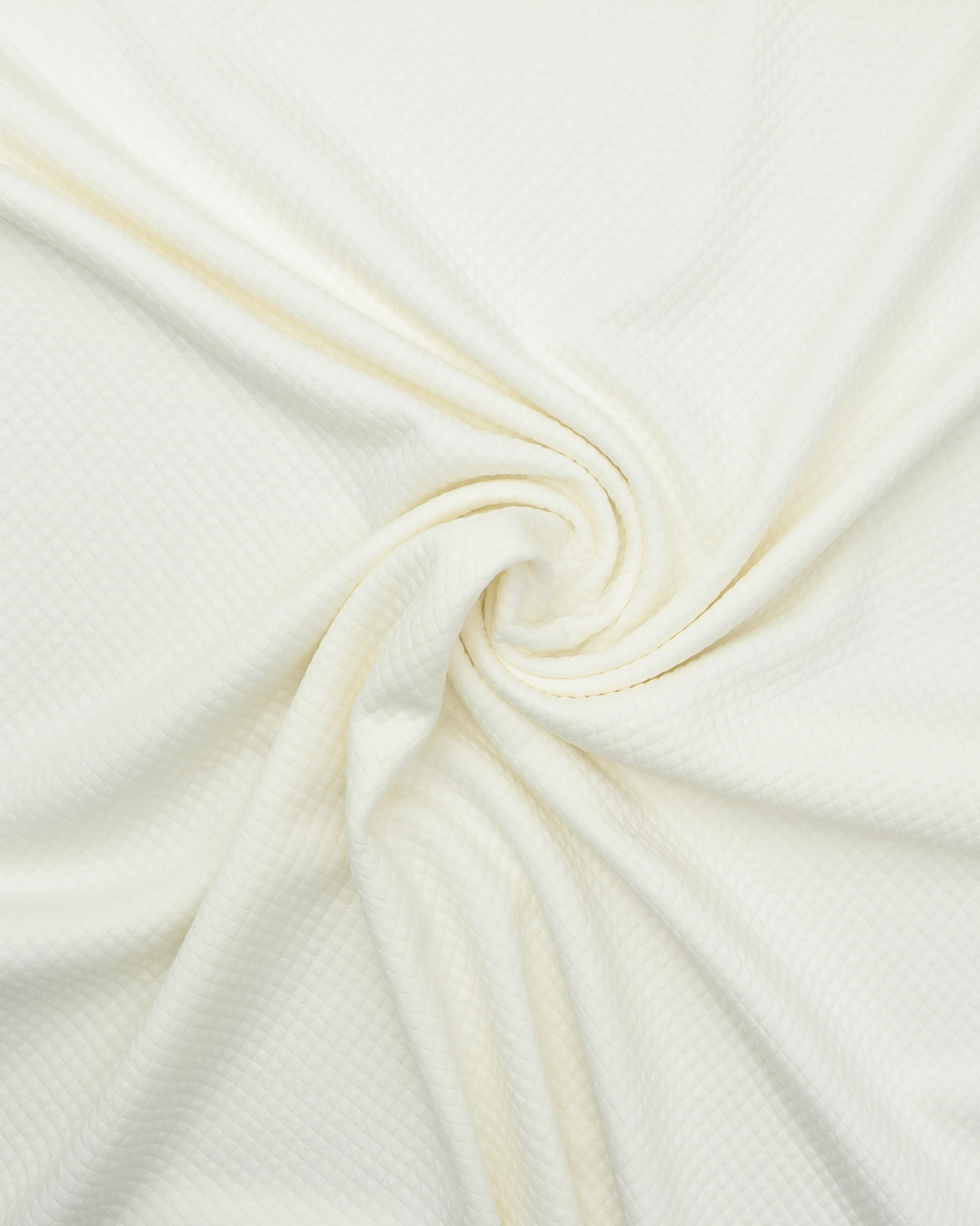 Flødefarvet - Jersey vaffel 3 Flødefarvet - Jersey vaffel