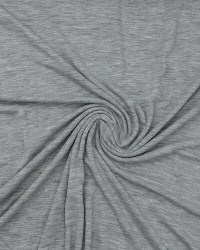 Meleret lysegrå - Uld jersey (merinould)
