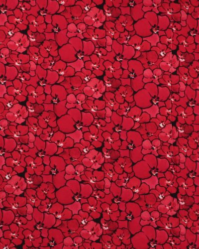 Røde blomster - Viskose jersey