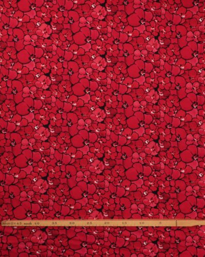 Alternative view of Røde blomster - Viskose jersey