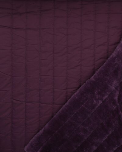 Aubergine - tosidet, vatteret og quiltet 7 Aubergine - tosidet, vatteret og quiltet
