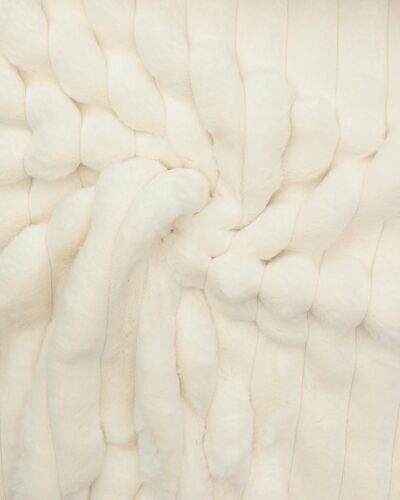 Alternative view of Brederiflet fake fur - Flødefarvet