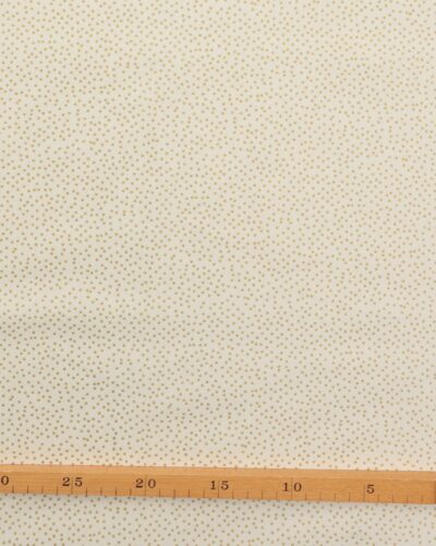 Alternative view of Offwhite med guldprikker - Bomuldslærred