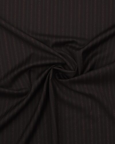 Mørkebrun m. petrol stribe og lysebrunt mønster - Uld/polyester