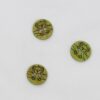 2-huls, æblegrøn koala - 15 mm kokosknap