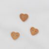 2 huls, lysebrunt hjerte - 18 mm