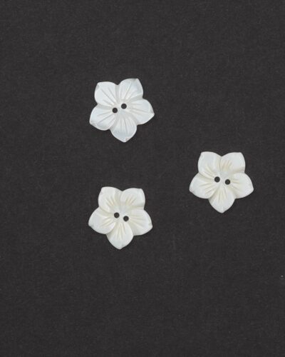 2 huls, offwhite blomst - 20 mm