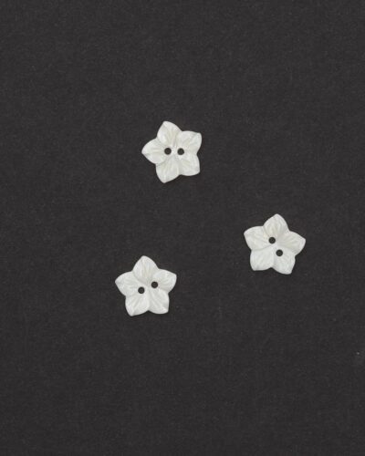 2 huls, offwhite blomst - 15 mm