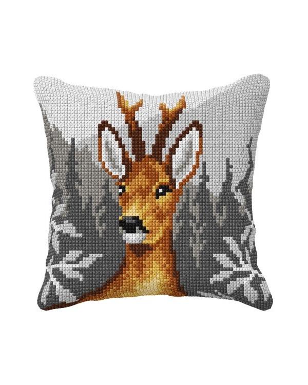 Påtegnet stramaj, rådyr - ca. 40x40 cm 2 Påtegnet stramaj, rådyr - ca. 40x40 cm