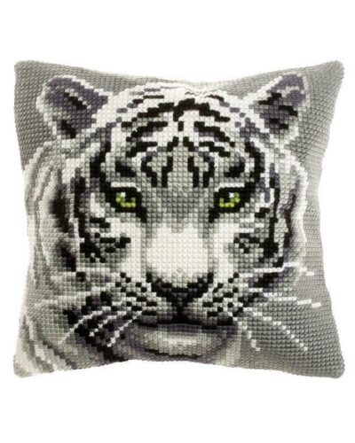 Påtegnet stramaj, tiger - ca. 40x40 cm