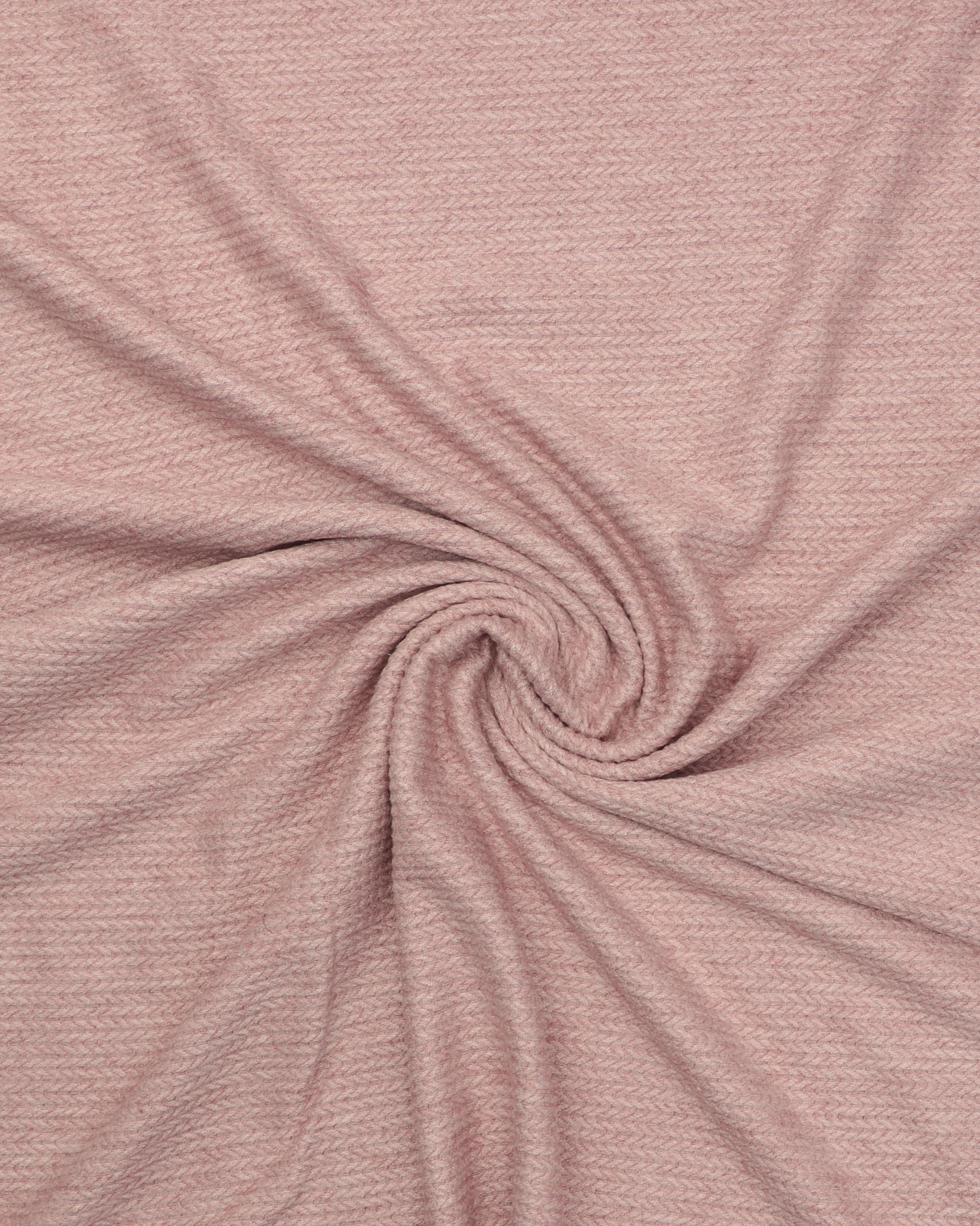 Lys gammelrosa - Jersey m. kabelstrikmønster 3 Lys gammelrosa - Jersey m. kabelstrikmønster