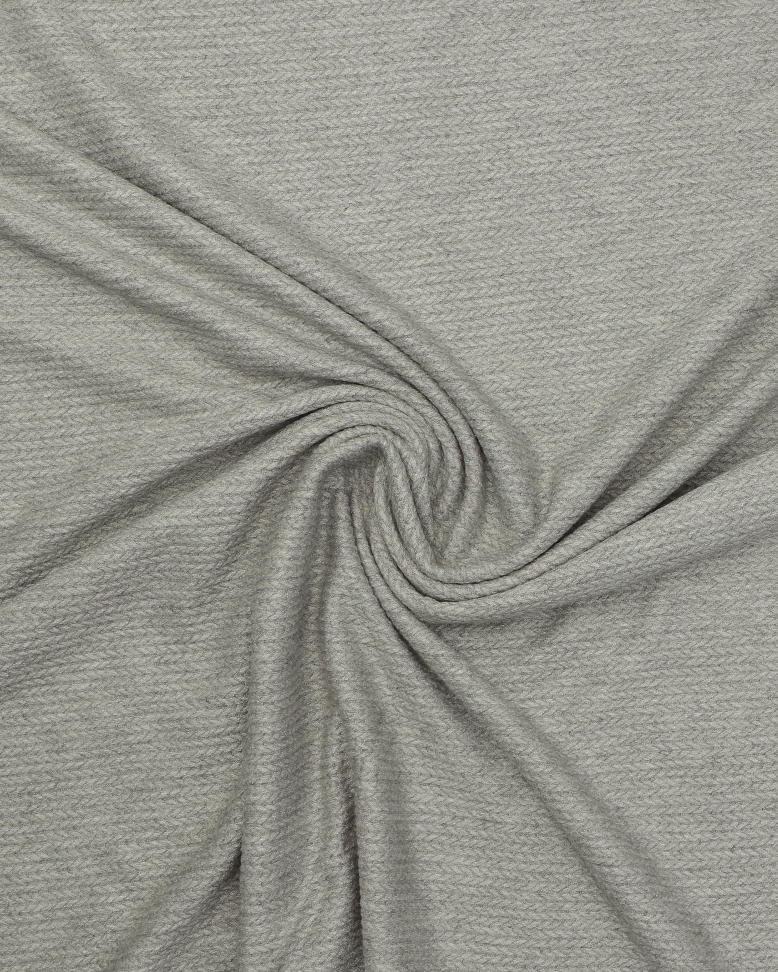 Grå - Jersey m. kabelstrikmønster 3 Grå - Jersey m. kabelstrikmønster