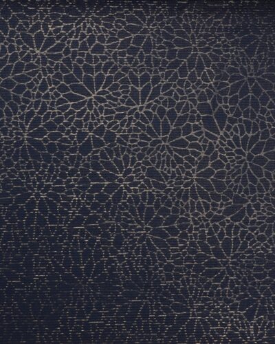 Mørkeblå med guld mønster - Polyester/spandex