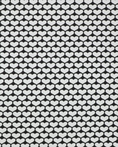 Hvide hjerter på sort - Jersey