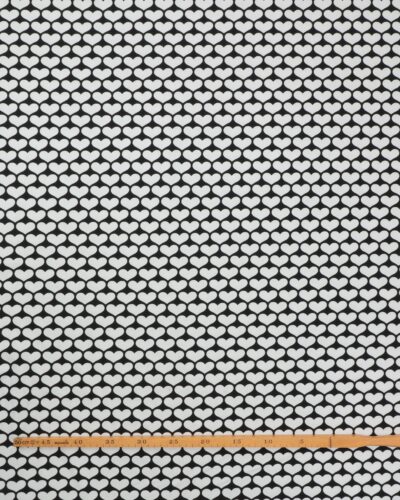 Alternative view of Hvide hjerter på sort - Jersey