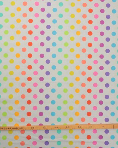 Alternative view of Pom Pom, lysegrå m. store farvede prikker - Tula Pink