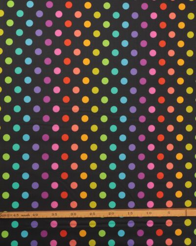 Alternative view of Pom Pom, mørkegrå m. store farvede prikker - Tula Pink