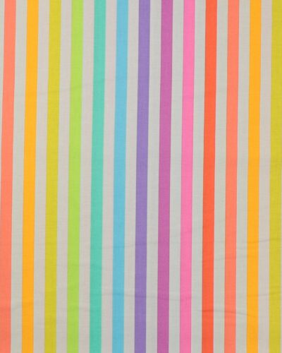 Disco Stribe, lysegrå m. farvede striber - Tula Pink