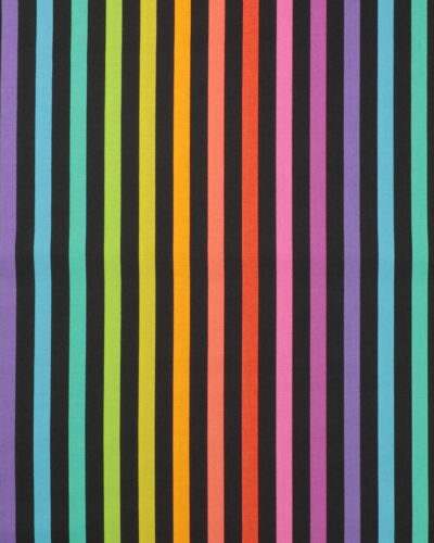 Disco Stribe, sort m. farvede striber - Tula Pink