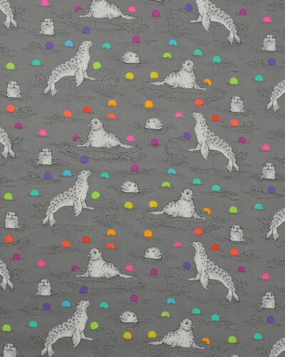 Seal the deal, grå m. spættede sæler - Tula Pink