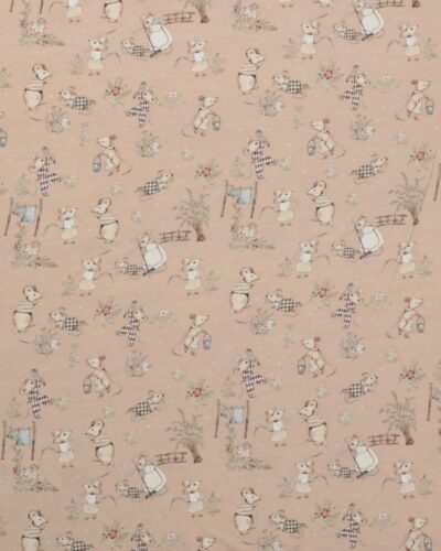 Mus i haven på beige bund - Jersey