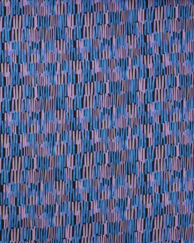 Mønster i blålilla/lyng/sort - Twillvævet viskose m. stræk